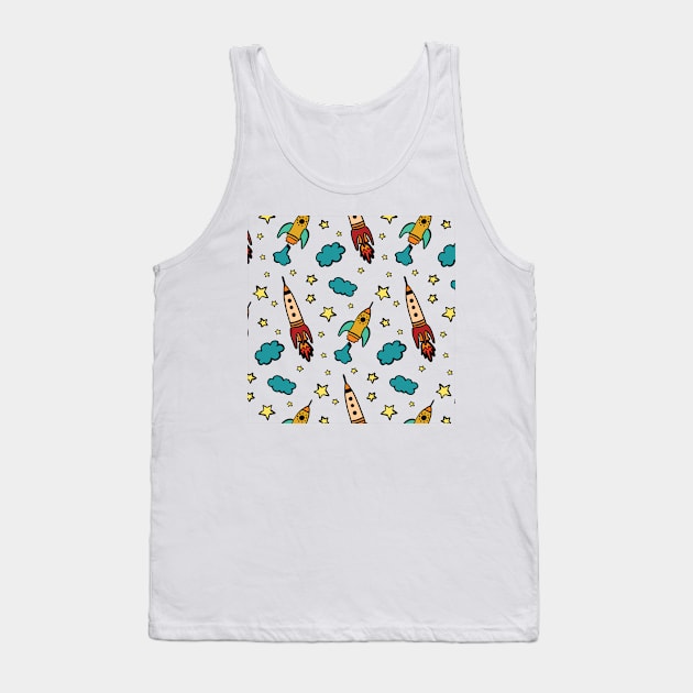 Colorful spaceshuttle in universe Tank Top by bigmoments